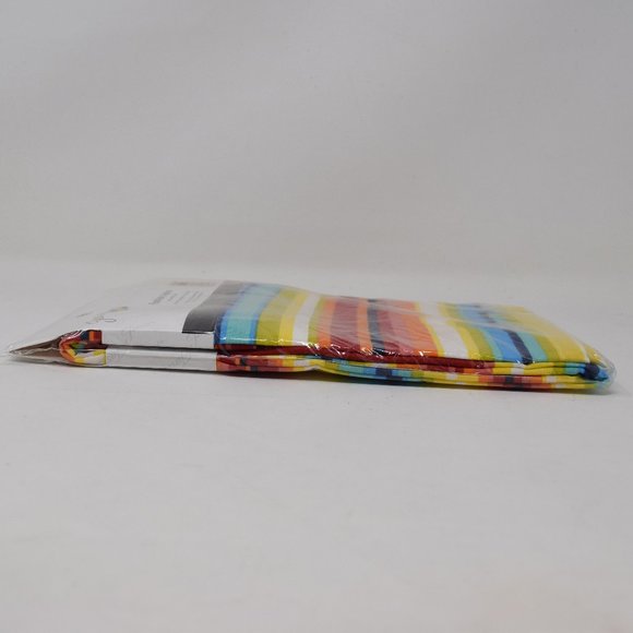 Fiesta Ware Half Apron Unisex One Size Adjustable Waist Ties Rainbow Stripes New - Picture 8 of 11